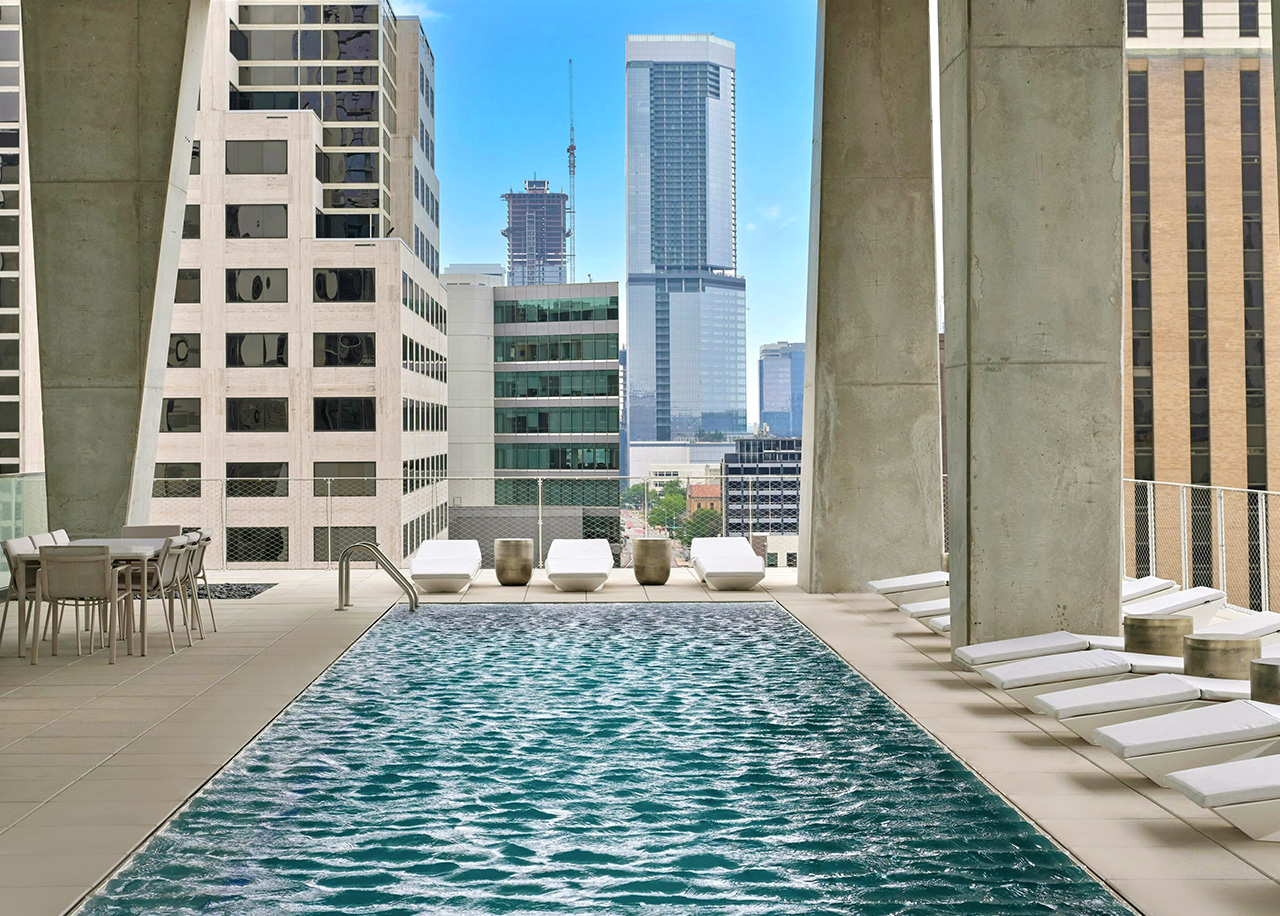 The Linden Residences Austin Texas Condo Tower Next Owners Lounge Pool Amenities